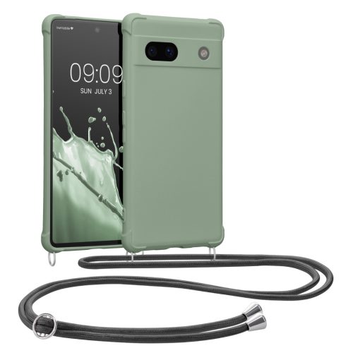 Husa cu jnur Google Pixel 7a, Verde deschis, Silicon, 61600.172