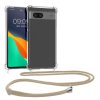 Husa cu jnur Google Pixel 7a, Transparent/Crem, Silicon, 61608.21