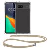 Husa cu jnur Google Pixel 7a, Transparent/Crem, Silicon, 61608.21