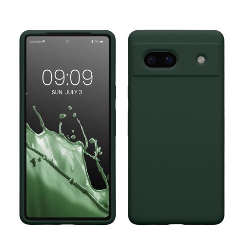 Husa Google Pixel 7a, Verde inchis, Silicon, 61597.169