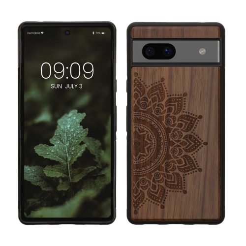 Husa Google Pixel 7a, Maro, Lemn/Silicon, 61603.01