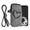 Husa Universala telefon XL, 6,8 inch, Gri/Negru, Textil, 58702.4.04