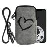 Husa Universala telefon XL, 6,8 inch, Gri/Negru, Textil, 58702.4.04