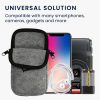 Husa Universala telefon XL, 6,8 inch, Gri/Negru, Textil, 58702.4.04