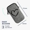 Husa Universala telefon XL, 6,8 inch, Gri/Negru, Textil, 58702.4.04