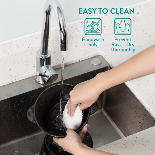 Set fondue Navaris, 6 persoane, oala fonta 2QT, splash guard, pentru aragaz sau BBQ, maro, otel/lemn