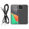 Husa cu jnur detasabil Apple iPhone 14/iPhone 13, Transparent/Negru, Policarbonat, 61620.01
