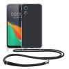Husa cu jnur Motorola Moto E13, Transparent/Negru, Silicon, 61623.01