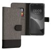 Husa Motorola Moto E13, Gri/Negru, Textil/Silicon, 61626.22