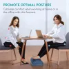 Perna de birou ergonomica Navaris cu buzunar de lana pentru incalzirea picioarelor, 45 x 30 x 15 cm, Albastru, 61463.02