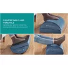Perna de birou ergonomica Navaris cu buzunar de lana pentru incalzirea picioarelor, 45 x 30 x 15 cm, Albastru, 61463.02