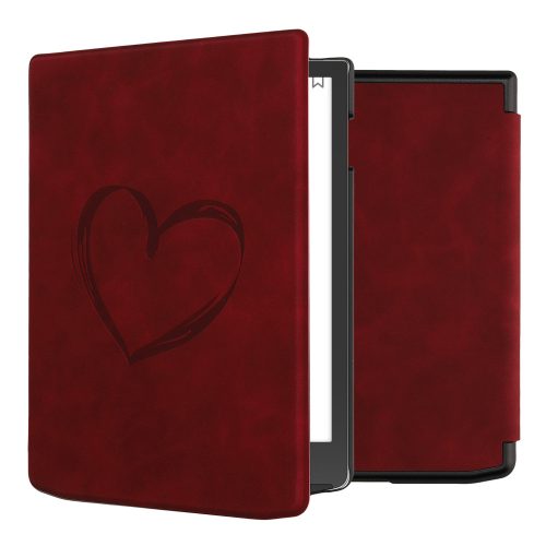 Husa Kwmobile pentru PocketBook InkPad 4, Rosu inchis, Piele ecologica, 61644.01