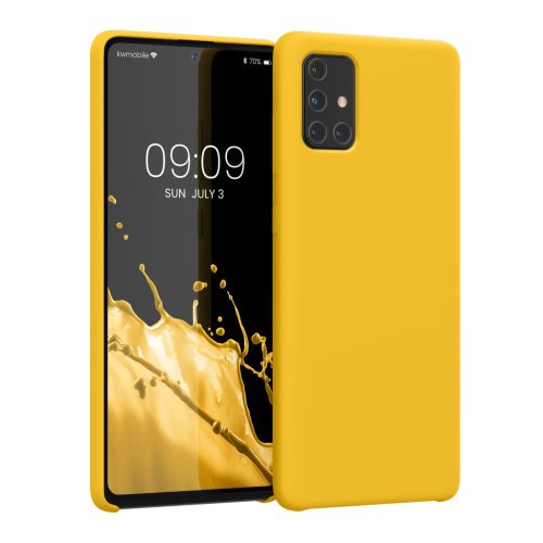 Husa Samsung Galaxy A71, Galben, Silicon, 51209.165