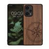 Husa Xiaomi Poco F5, Maro, Lemn/Silicon, 61661.01