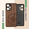 Husa Xiaomi Poco F5, Maro, Lemn/Silicon, 61661.01