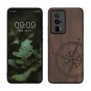 Husa Poco F5 Pro, Maro, Lemn/Silicon, 61662.01