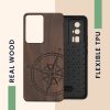 Husa Poco F5 Pro, Maro, Lemn/Silicon, 61662.01