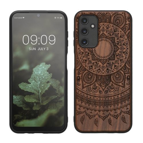 Husa Samsung Galaxy A14 5G, Maro, Lemn/Silicon, 60817.03