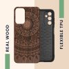 Husa Samsung Galaxy A14 5G, Maro, Lemn/Silicon, 60817.03