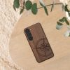 Husa Samsung Galaxy S23, Maro, Lemn/Silicon, 61685.02