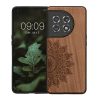 Husa OnePlus 11, Maro, Lemn/Silicon, 60791.02