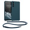 Husa cu jnur Samsung Galaxy A14 5G, Albastru inchis, Silicon, 60819.17