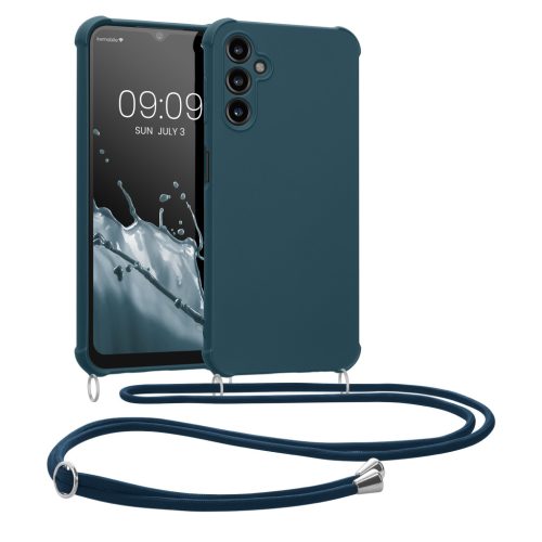 Husa cu jnur Samsung Galaxy A14 5G, Albastru inchis, Silicon, 60819.17