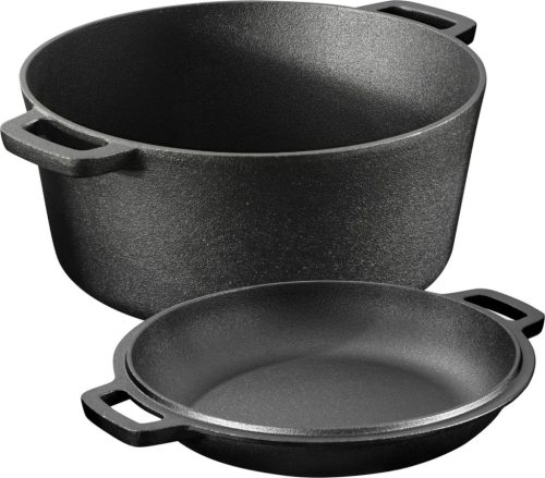 Oala cuptor olandez cu capac Navaris din fonta, pentru plite/cuptoare, 4.7 l,  32 cm, 61695.02