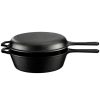 Oala fonta Navaris, 3.6L, 42.6x26.4x11.7 cm, capac dual si manere, negru, 61695.01