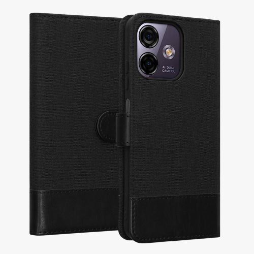 Husa Ulefone Note 16 Pro, Negru, Textil/Silicon, 61723.73