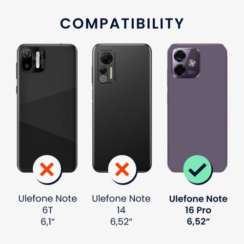 Husa Ulefone Note 16 Pro, Negru, Textil/Silicon, 61723.73