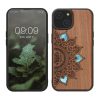 Husa Apple iPhone 14, Maro, Lemn/Silicon, 59124.06
