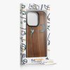 Husa Apple iPhone 14 Pro, Maro/Multicolor, Lemn/Silicon, 59126.08