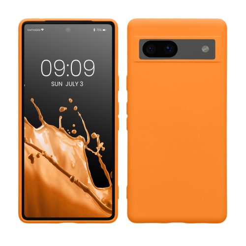 Husa Google Pixel 7a, Portocaliu, Silicon, 61614.15