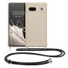 Husa cu jnur Google Pixel 7a, Crem, Silicon, 61600.16
