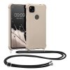 Husa cu jnur Google Pixel 4a, Crem, Silicon, 53842.16
