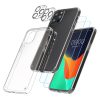 Set Husa si 2 Folii protectie fata/camera foto Apple iPhone 12 Pro, Transparent, Plastic/Sticla securizata, 61819.03