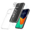 Set Husa si 2 Folii protectie fata/camera foto Apple iPhone 14, Transparent, Plastic/Sticla securizata, 61824.03