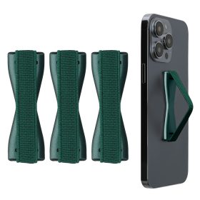   Set 3 Suporti elastici Kwmobile pentru telefoane, Verde inchis, Plastic, 43997.28