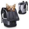 Rucsac transport animale Navaris, 30x30x46 cm, 2 in 1 rucsac si geanta, cu buzunare, 61850.22