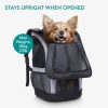 Rucsac transport animale Navaris, 30x30x46 cm, 2 in 1 rucsac si geanta, cu buzunare, 61850.22