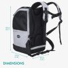 Rucsac transport animale Navaris, 30x30x46 cm, 2 in 1 rucsac si geanta, cu buzunare, 61850.22