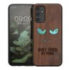 Husa Samsung Galaxy A14 5G, Maro, Lemn/Silicon, 60817.08