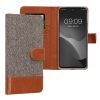 Husa Google Pixel 8, Gri deschis/Maro, Textil/Silicon, 61887.01