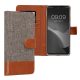 Husa Google Pixel 8, Gri deschis/Maro, Textil/Silicon, 61887.01
