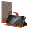 Husa Google Pixel 8, Gri deschis/Maro, Textil/Silicon, 61887.01