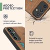 Husa Samsung Galaxy A34 5G, Maro/Multicolor, Lemn/Silicon, 60813.07
