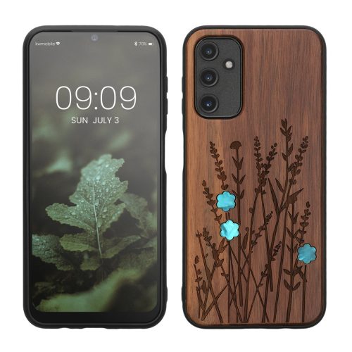 Husa Samsung Galaxy A14 5G, Maro, Lemn/Silicon, 60817.09