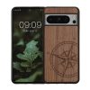 Husa Google Pixel 8 Pro, Maro, Lemn/Silicon, 61876.02