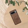 Husa Google Pixel 8 Pro, Maro, Lemn/Silicon, 61876.02